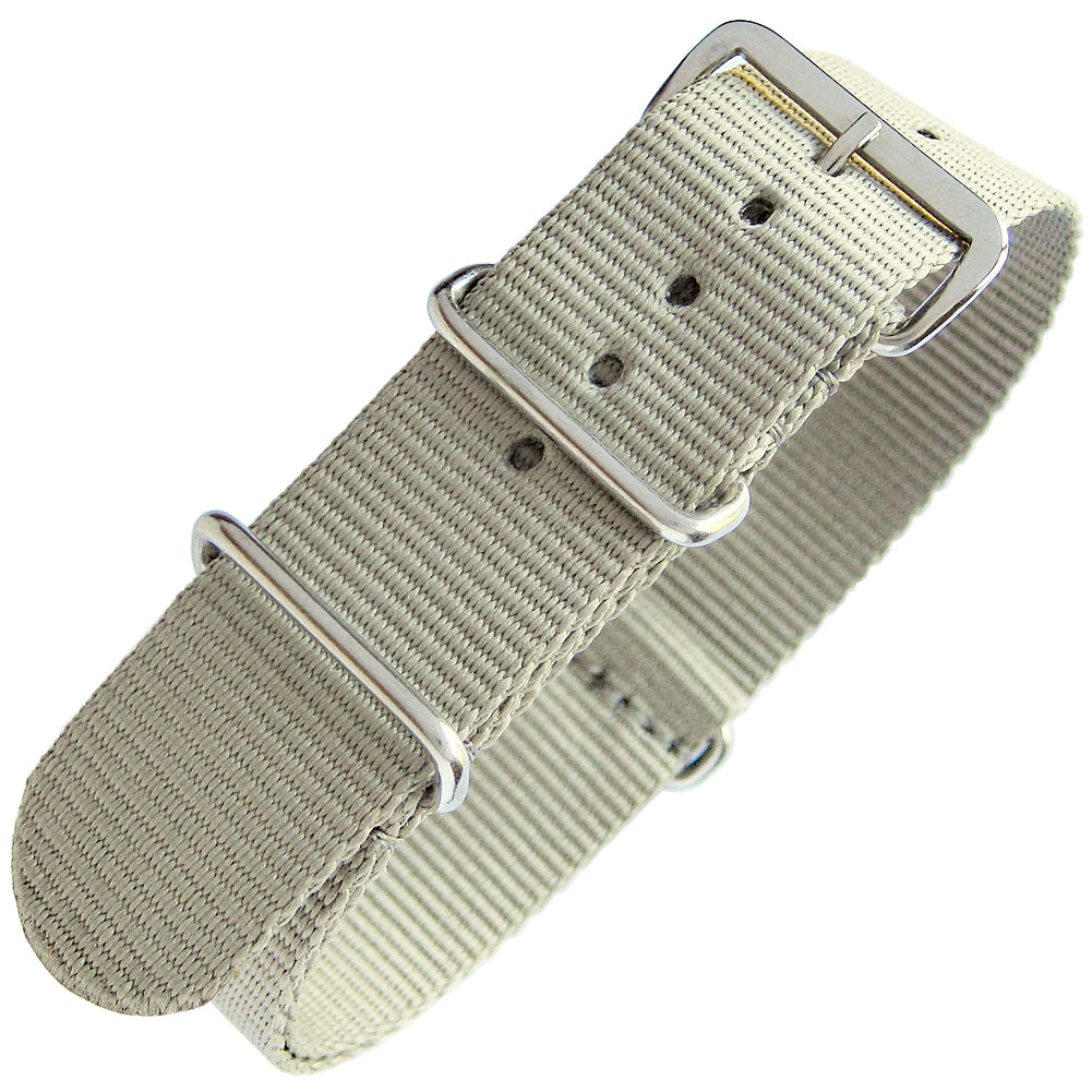 Fluco NATO Grey Nylon Watch Strap | Holben's