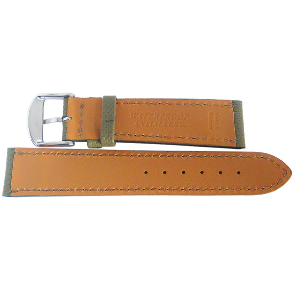 Fluco Nautilus Olive Leather Watch Strap - Holben's Fine Watch Bands