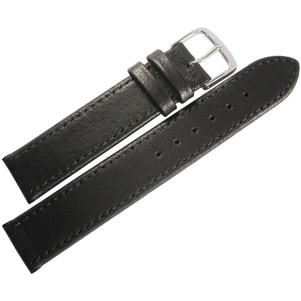 Fluco Pigskin Leather Watch Strap Black-Holben's Fine Watch Bands