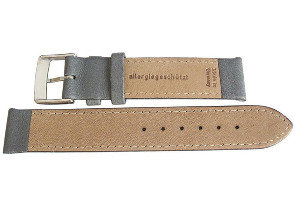 Fluco Pigskin Leather Watch Strap Grey-Holben's Fine Watch Bands