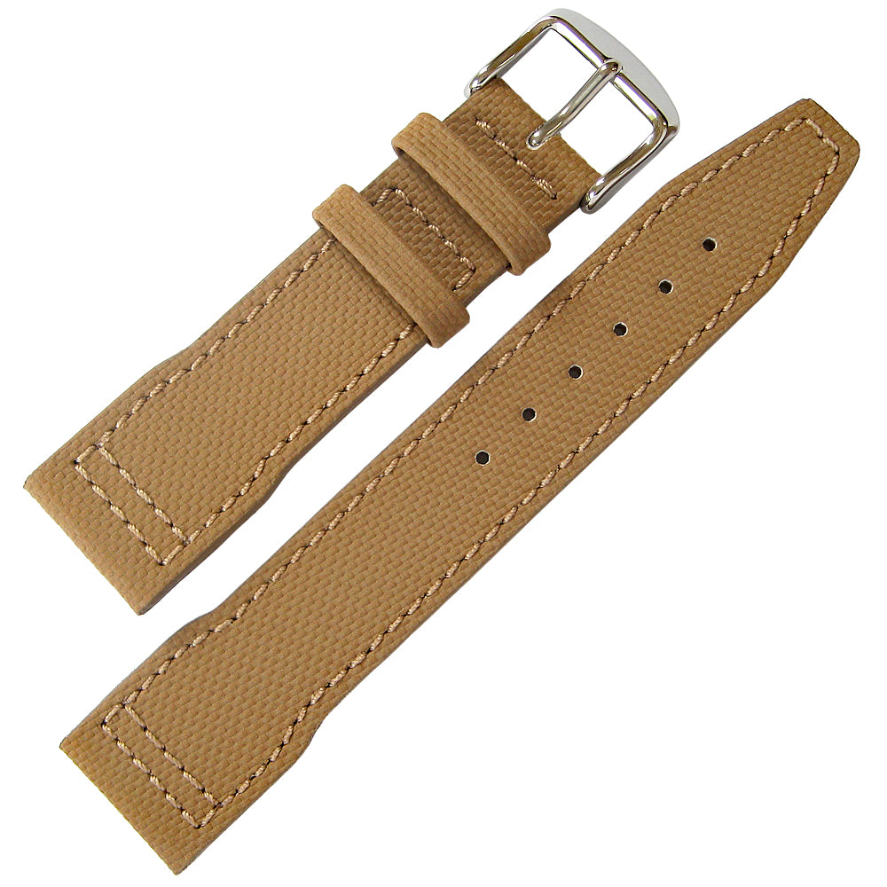 Fluco Pilot Sand Leather Watch Strap - Holben's Fine Watch Bands