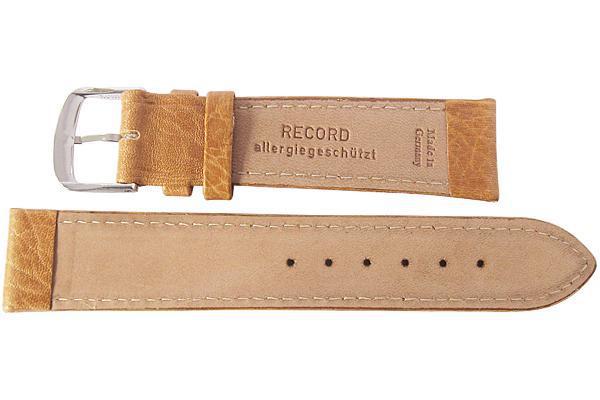 Fluco Record Buffalo-Grain Leather Tan Watch Strap-Holben's Fine Watch Bands