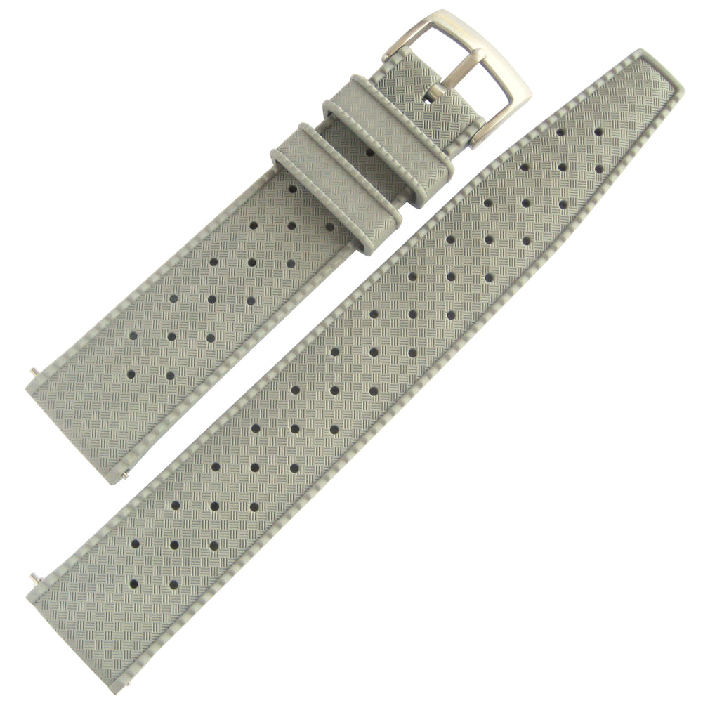 Fluco Tropical Mouse Grey FKM Rubber Watch Strap | Holben's