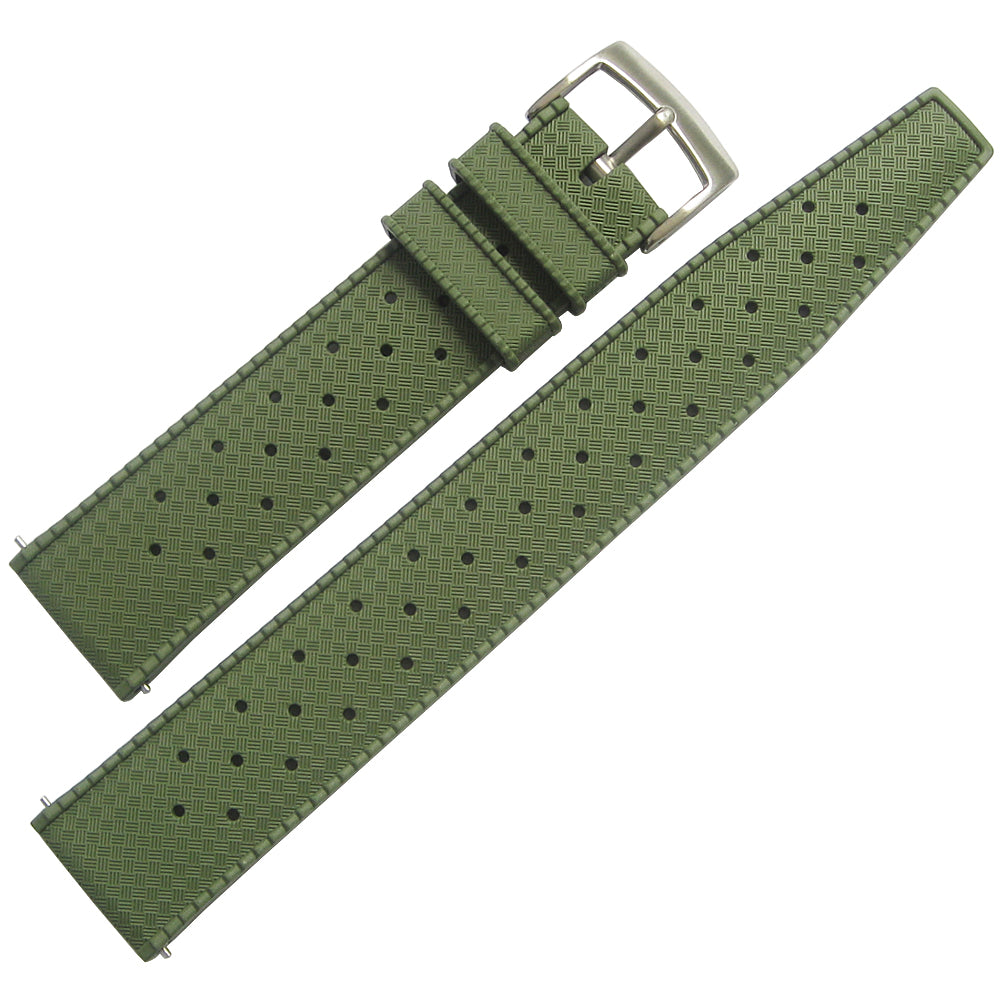 Fluco Tropical Green FKM Rubber Watch Strap | Holben's