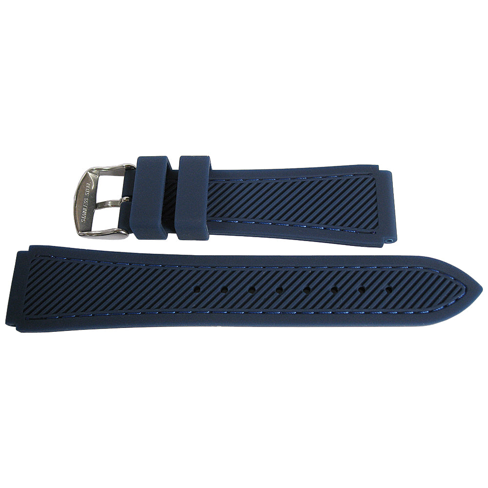 Hadley-Roma MS3346 Silicone Rubber Blue Watch Strap | Holben's