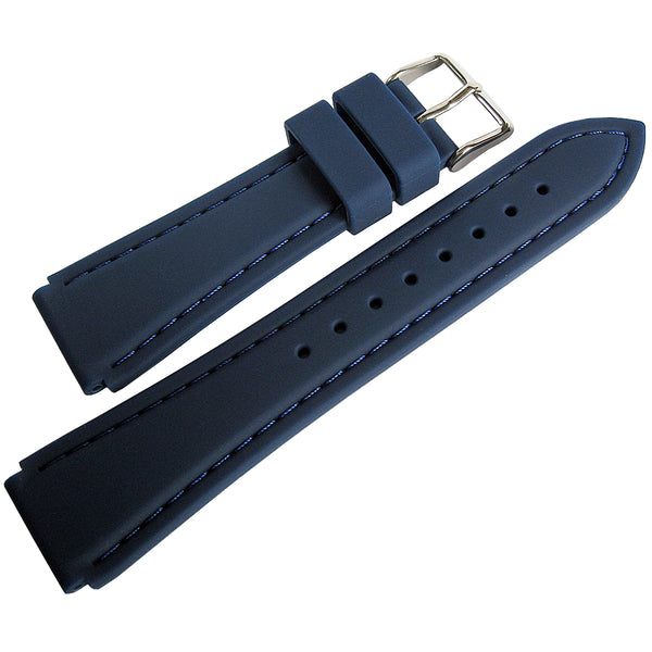 Hadley-Roma MS3346 Silicone Rubber Blue Watch Strap | Holben's