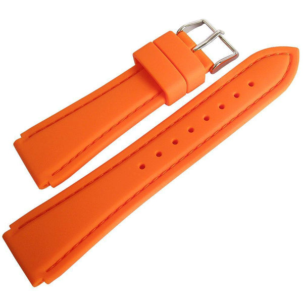 Hadley-Roma MS3346 Silicone Rubber Watch Strap Orange-Holben's Fine Watch Bands