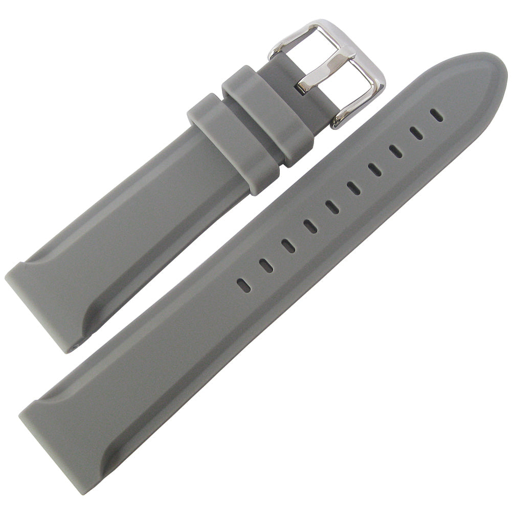 Hadley-Roma MS3377 Silicone Rubber Grey Watch Strap | Holben's