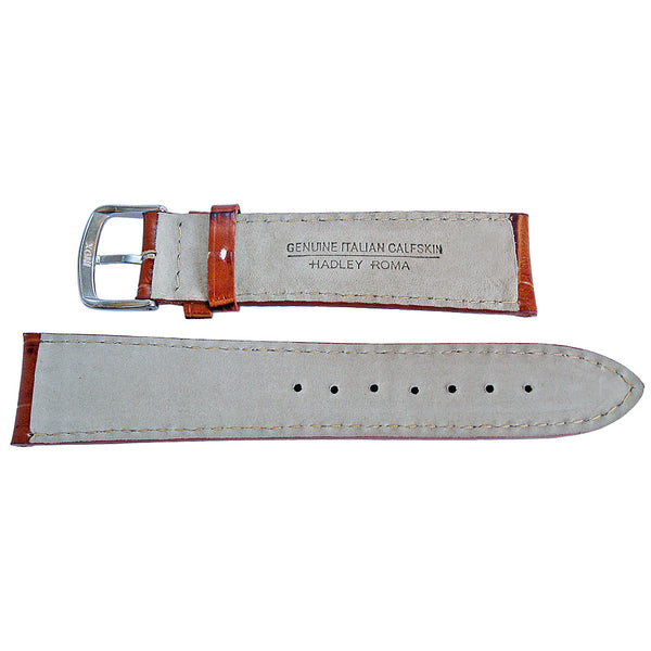 Hadley-Roma MS 834 Alligator-Grain Leather Watch Strap Tan-Holben's Fine Watch Bands