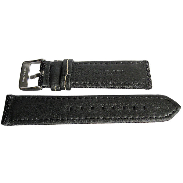 Hadley-Roma MS848 Kevlar Black White Watch Strap-Holben's Fine Watch Bands