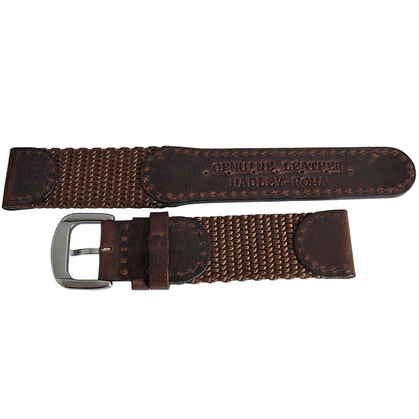 Hadley-Roma MS866 Swiss Army Brown Watch Strap-Holben's Fine Watch Bands