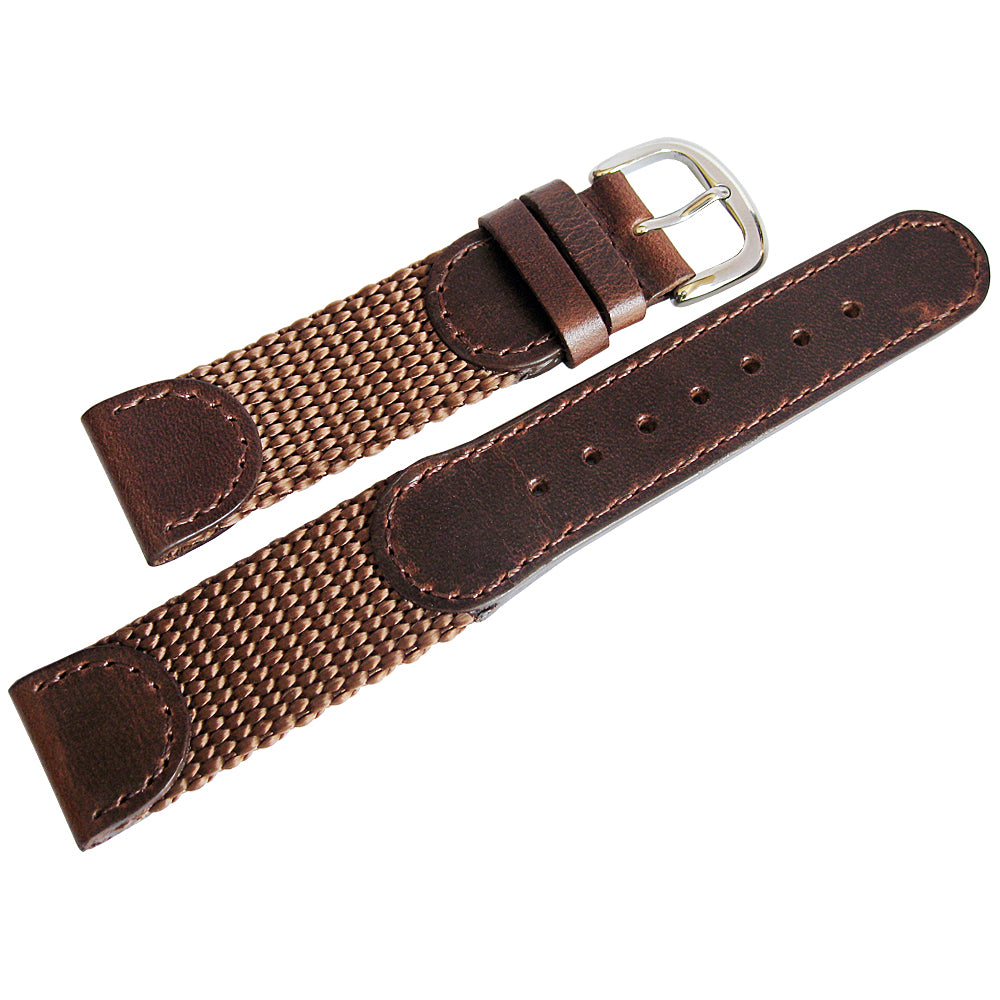 Hadley-Roma MS866 Swiss Army Brown Watch Strap-Holben's Fine Watch Bands