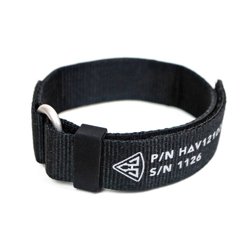 Haveston IVA LOS Hook Loop Black Watch Strap - Holben's Fine Watch Bands