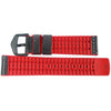 Hirsch Ayrton Carbon Black Red PVD Leather Watch Strap-Holben's Fine Watch Bands