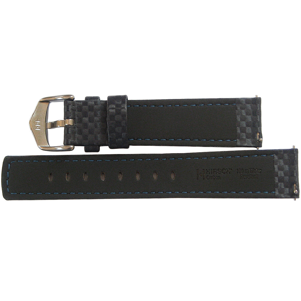 Hirsch Carbon Blue Watch Strap-Holben's Fine Watch Bands