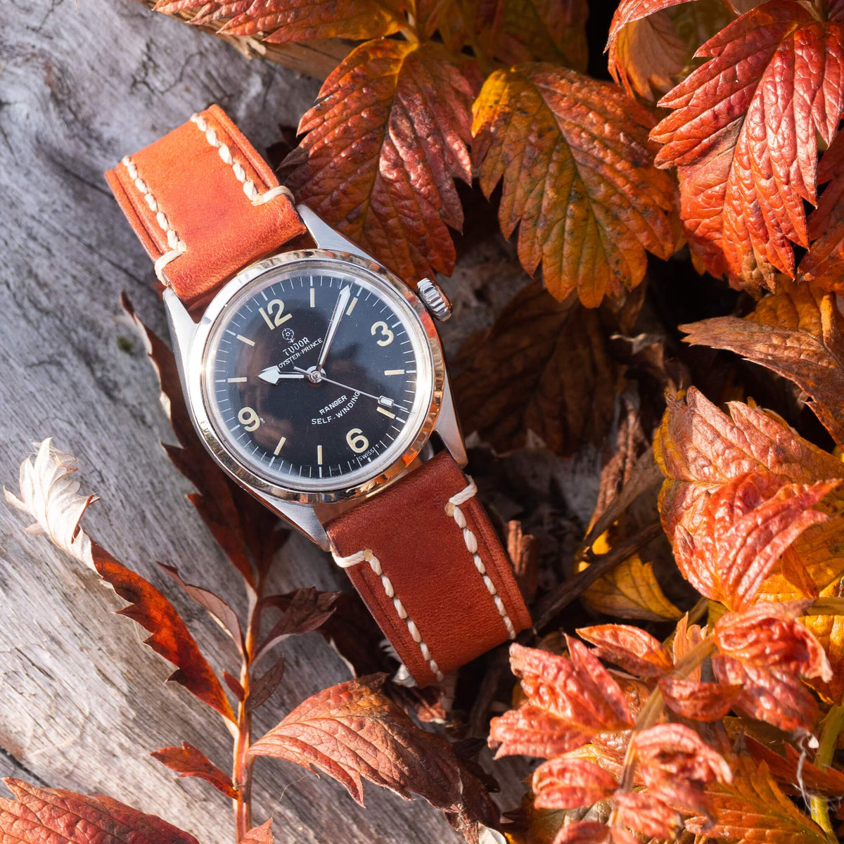 Hirsch Liberty Gold-Brown Leather Quick-Release Watch Strap display picture 1