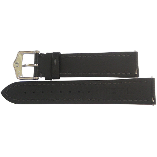 Hirsch Lucca Black Leather Watch Strap-Holben's Fine Watch Bands