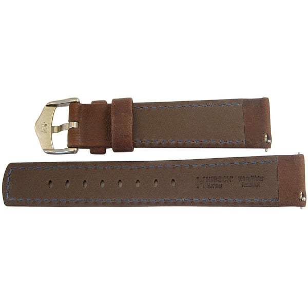 Hirsch Mariner Brown Leather Watch Strap-Holben's Fine Watch Bands