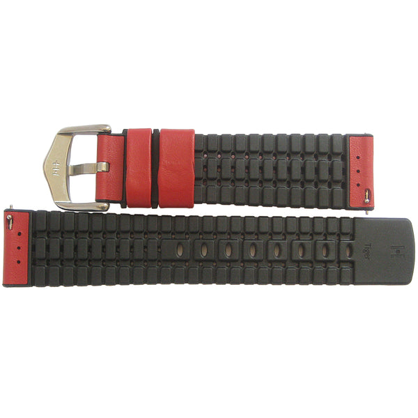 Hirsch Tiger Red Leather Watch Strap-Holben's Fine Watch Bands