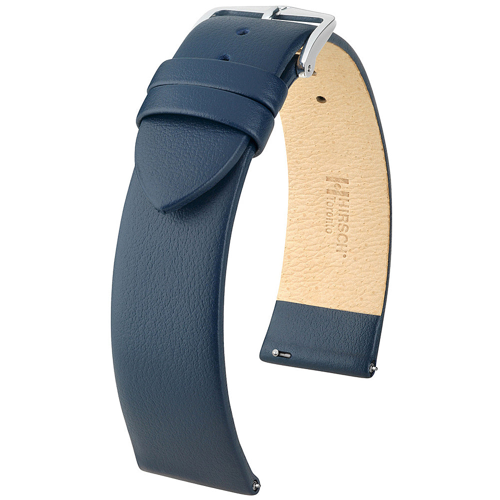Hirsch Toronto Blue Italian Leather Watch Strap | Holben's