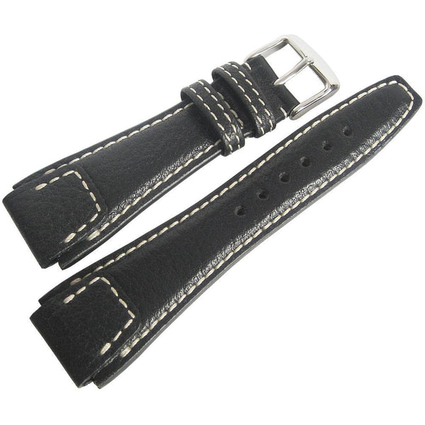 RIOS1931 Nature Buffalo Leather Black Watch Strap-Holben's Fine Watch Bands