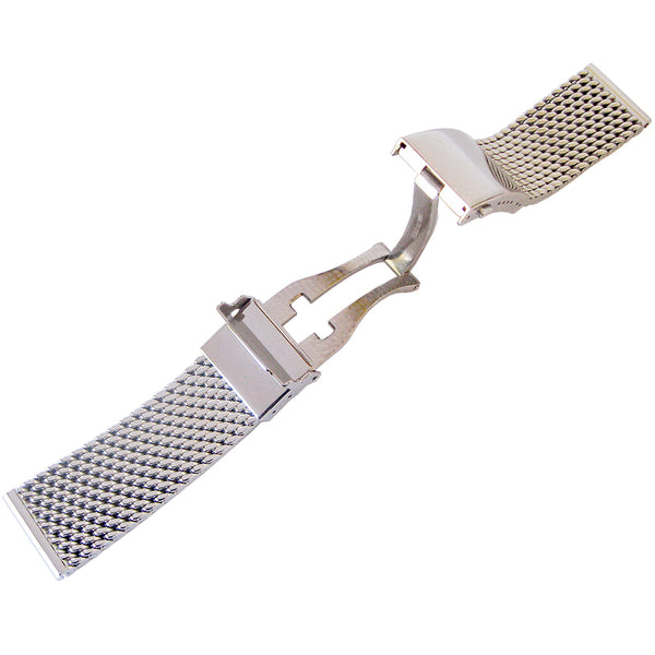 Staib 2784 2785 Polished Stainless Steel Milanese Mesh Watch Bracelet - Holben's Fine Watch Bands